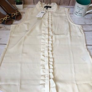 Banana republic Drapey Classic Ruffle Front Tank